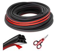 ZIGefofo 10M Auto Türdichtung Universal mit Schere, Universal Autotür Gummidichtung Selbstklebende Sechs-Loch Dichtungsband Wasserdicht Autotür Kantenschutz für Autotür Pkw-Motorhaube Kofferraumtür
