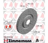 Zimmermann Bremsscheibe [Hersteller-Nr. 110.2217.52] für Alfa Romeo, Jeep
