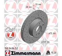 ZIMMERMANN Bremsscheibe SPORT COAT Z 150.3494.52 – 2 Stück