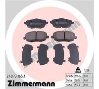 ZIMMERMANN Bremsbelagsatz, Scheibenbremse vorne rechts links Foto entspricht Lieferumfang für LANCIA 24073.165.1