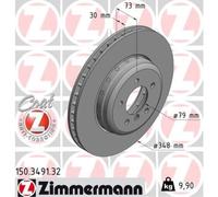 ZIMMERMANN 2x Bremsscheibe Ø348mm vorne für BMW Z4 Roadster sDrive35i sDrive35is