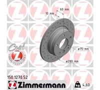 2x ZIMMERMANN Bremsscheibe SPORT COAT Z 150.1270.52