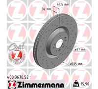 ZIMMERMANN Bremsscheibe 400.3670.52 für MERCEDES-BENZ