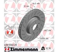 Bremsscheibe Vorderachse Zimmermann 400.5502.20