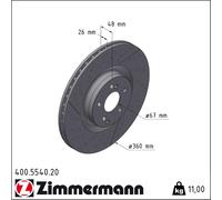 Zimmermann Bremsscheibe Coat Z 400.5540.20