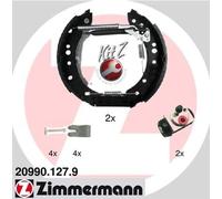 ZIMMERMANN BREMSBACKEN SATZ VORMONTIERT HINTEN passend für MITSUBISHI COLT SMART