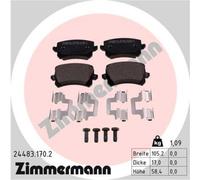 ZIMMERMANN Bremsbeläge hinten für VW Passat Alltrack Audi A6 Avant Q3