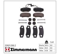 Bremsbelagsatz, Scheibenbremse ZIMMERMANN 23921.200.2