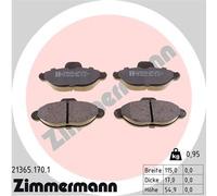 ZIMMERMANN Bremsbelagsatz, Scheibenbremse 21365.170.1 für FIAT