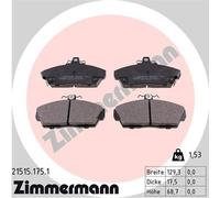 ZIMMERMANN Bremsbelagsatz, Scheibenbremse 21515.175.1 für HONDA MG ROVER