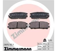 ZIMMERMANN Bremsbelagsatz, Scheibenbremse 21875.155.1 für ISUZU OPEL