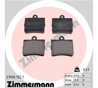 ZIMMERMANN Bremsbelagsatz 21900.155.1 Scheibenbremse hinten für Mercedes-Benz C-Klasse