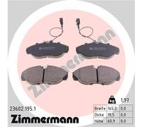 Zimmermann | Bremsbelagsatz, Scheibenbremse | 23602.195.1