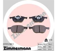 ZIMMERMANN Bremsbelagsatz, Scheibenbremse 23723.180.1 für FORD MAZDA VOLVO