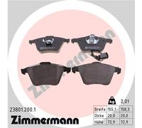 Bremsbelagsatz, Scheibenbremse ZIMMERMANN 23801.200.1 für AUDI VW VAG