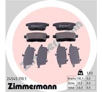 ZIMMERMANN Bremsbelagsatz, Scheibenbremse 24545.170.1 für MAZDA