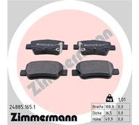 ZIMMERMANN Bremsbelagsatz, Scheibenbremse 24885.165.1 für TOYOTA