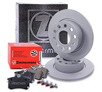ZIMMERMANN Bremsenset Hinterachse inkl. Bremsscheiben Ø 253 mm Voll + Bremsbeläge hinten