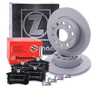 ZIMMERMANN Bremsenset Hinterachse inkl. Bremsscheiben Ø 253 mm Voll + Bremsbeläge hinten