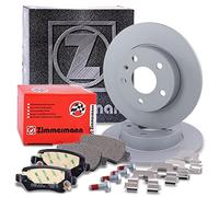 ZIMMERMANN Bremsenset Hinterachse inkl. Bremsscheiben Ø 264 mm Voll + Bremsbeläge hinten Kompatibel mit OPEL ASTRA G, COMBO, COMBO Tour, MERIVA A (X03), ZAFIRA FAMILY B (A05), ZAFIRA A (T98)