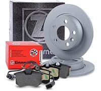 ZIMMERMANN Bremsenset Hinterachse inkl. Bremsscheiben Ø 268 mm Voll + Bremsbeläge hinten + Verschleißkontakt Kompatibel mit FORD GALAXY I (WGR), SEAT ALHAMBRA (7V8, 7V9), VW SHARAN (7M8, 7M9, 7M6)