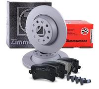 ZIMMERMANN Bremsenset Hinterachse inkl. Bremsscheiben Ø 282 mm Voll + Bremsbeläge hinten
