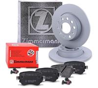 ZIMMERMANN Bremsenset Hinterachse inkl. Bremsscheiben hinten Ø 272 mm voll und Bremsbeläge hinten Kompatibel mit SEAT LEON (5F1) (5F5) (5F8), SKODA OCTAVIA 3, VW CADDY,
