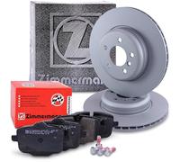 ZIMMERMANN Bremsenset Hinterachse inkl. Bremsscheiben hinten Ø 345 mm innenbelüftet und Bremsbeläge hinten Kompatibel mit BMW 5er (F10), 5er Touring (F11), 6er Coupe (F13), 6er Gran Coupe (F06)