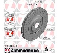ZIMMERMANN Bremsscheibe FORMULA Z COAT Z 100.3363.70