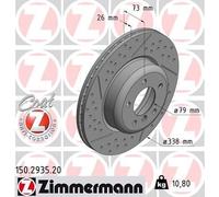 2x ZIMMERMANN Bremsscheibe COAT Z 150.2935.20