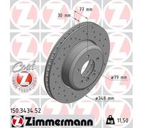 2x ZIMMERMANN Bremsscheibe SPORT COAT Z 150.3434.52