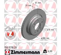 ZIMMERMANN Bremsscheibe Coat Z 150.1278.20