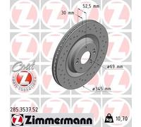Zimmermann 285.3537.52 Bremsscheibe für HYUNDAI i30 i30 FASTBACK PDE PD PDEN