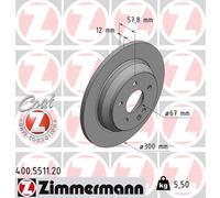 ZIMMERMANN Bremsscheibe COAT Z hinten rechts links voll 300mm für MERCEDES-BENZ (FJDA) 400.5511.20