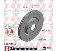 Bremsscheibe Vorderachse Zimmermann 430.2616.52