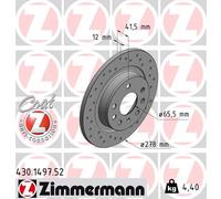 Bremsscheibe Hinterachse Zimmermann 430.1497.52