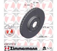 Bremsscheibe ZIMMERMANN 450.5212.52 SPORT COAT Z LAND ROVER