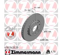 Bremsscheibe Vorderachse Zimmermann 470.2433.20