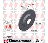 Zimmermann Bremsscheibe 600.3213.52 – Hinterachse, gelocht, 280 mm