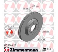Zimmermann | Bremsscheibe | 610.3706.20
