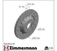 Zimmermann Bremsscheibe Formula Z 150.2942.70