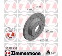 2x ZIMMERMANN Bremsscheibe SPORT COAT Z 150.1283.52