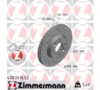 Bremsscheibe Vorderachse Zimmermann 470.2416.52