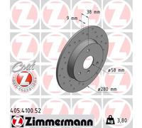2x ZIMMERMANN Bremsscheibe SPORT COAT Z 405.4100.52