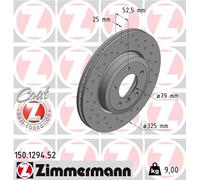2x ZIMMERMANN Bremsscheibe SPORT COAT Z 150.1294.52