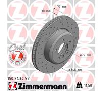 2x ZIMMERMANN Bremsscheibe SPORT COAT Z 150.3434.52