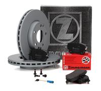 ZIMMERMANN Bremsscheiben Ø 280mm + Beläge Wako für MERCEDES W176 W246 C117 vorne