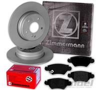 ZIMMERMANN BREMSSCHEIBEN 240mm + BELÄGE HINTEN passend für OPEL ASTRA G