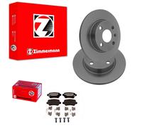 Zimmermann Bremsscheiben 240mm + Beläge Hinten Passend Für Opel Corsa C Bremsscheibe: Opel: 569112 Opel: 9196592 A.b.s.: 17149 Abakus: 23104144 Ap: