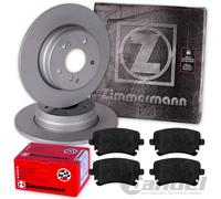 ZIMMERMANN BREMSSCHEIBEN 302mm + BELÄGE HINTEN für AUDI A6 Allroad C6 4FH